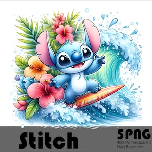 5PNG Stitch in the Sea PNG Design High Resolution Tshirt and Sublimation File Png Stitch