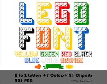 Bricks Font Png Leg Puzzle Font Alphabet Letters Cliparts Block Font Box Font 7 Colors Birthday Font Party Font Boy Building Leg Font Doodle