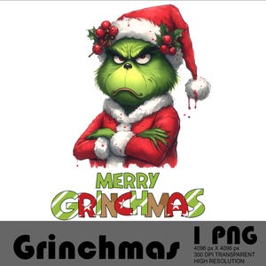 Christmas Png Green Monster Png Just Waiting For Christmas Png Retro Christmas Png Green Guy Png Green Monster Png Santa Claus Digital File