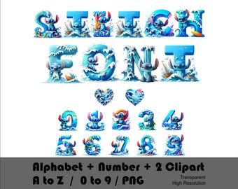 Stitch Font Png Stitch Alphabet Png Stitch Numbers Png Letters Stitch Clipart Png Kids Birthday Font Png Party Font Png File Cartoon Doodle