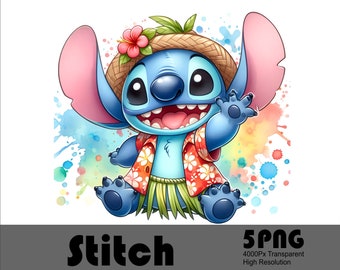 5PNG Stitch in Hawaii PNG Design High Resolution Tshirt and Sublimation File Png Stitch