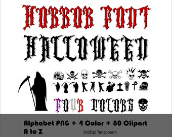 Halloween Font Png Horror Font Png Halloween Clipart Png Death Font Png Heavy Metal Font Png Spooky Alphabet Numbers Doodle Letters Download
