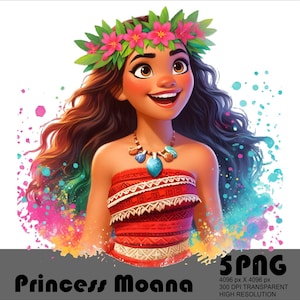 5 PNG Prinzessin Moana Png Niedliches Moana Design Png Maui und Moana Png 300 dpi Hochauflösende Tshirt Sublimation Transparent 300 DPI