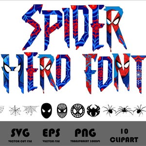 Super Hero Alphabet Png Spider Font PNG Spider Alphabet And Letters Png Spider Clipart Png Spider Web Doodle Design Download Digital File