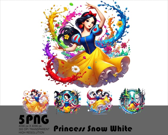 Princess Snow White Png Cute Princess Design Png Snow White and the Seven Dwarfs  Png 300 Dpi High Resolution Tshirt Sublimation Transparent