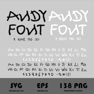 Andy Toy Story Schrift Png Andy Schrift svg Andy Alphabet Png Eps svg für Cricut Kinder Geburtstagsschrift Cartoonschrift Alphabet Buchstaben Zahlen Gekritzel