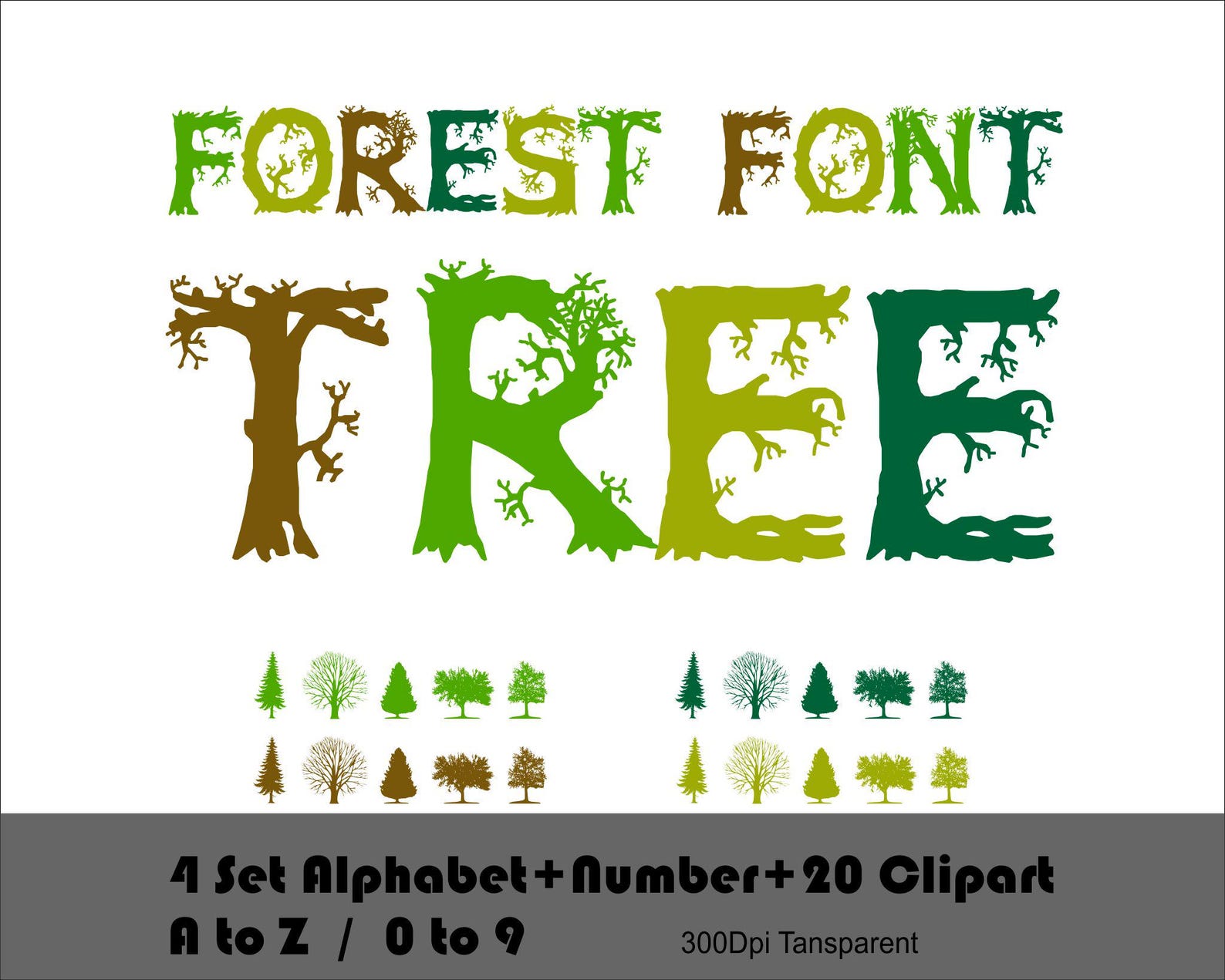 Forest Font Png Tree Font Png Wild Wood Font Png Nature Font Alphabet ...