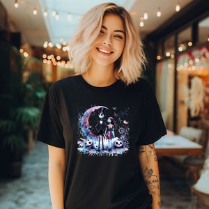 5 PNG Jack i Sally Halloween Png Projekt Wysokiej Rozdzielczości Tshirt Sublimacja Plik Jack Skellington Splash Akwarela Przezroczysty Pobierz zdjęcie 10