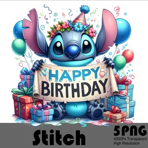 Point 5PNG Joyeux anniversaire PNG Design Tshirt haute résolution et fichier pour sublimation Png Stitch