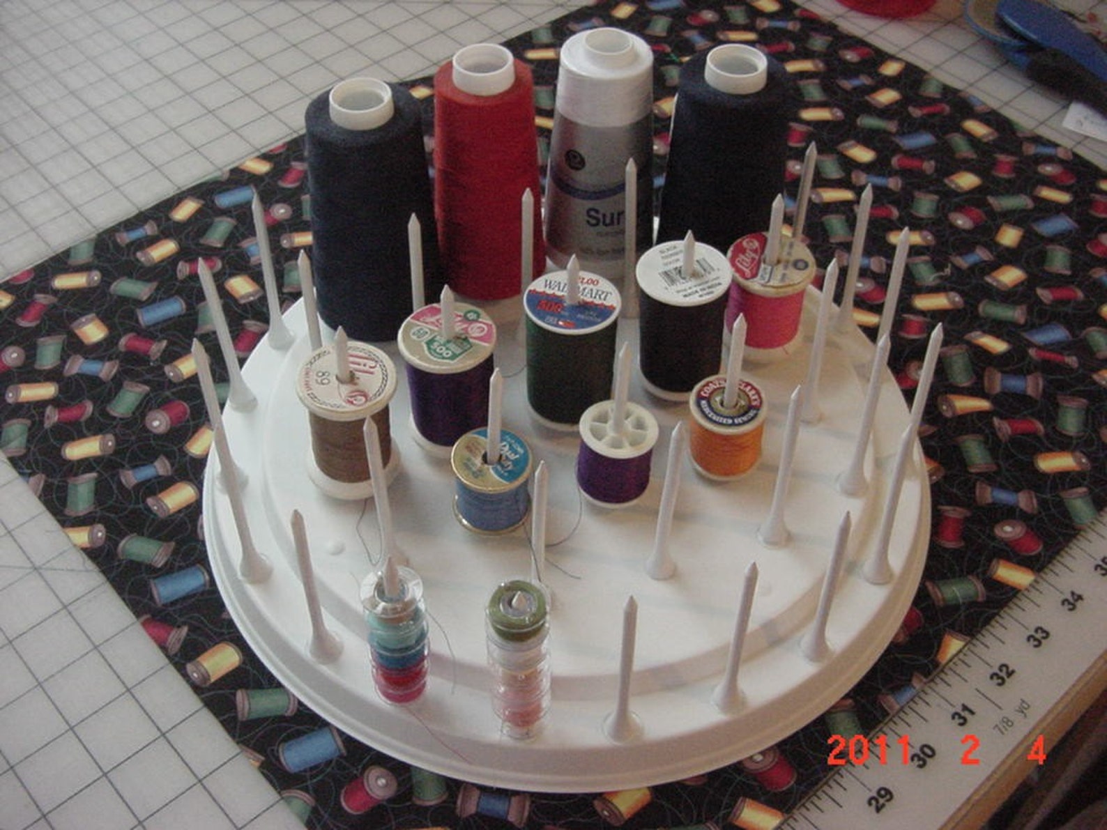 Thread Spool Bobbin Holder Organizer Sewing Room Accessory Etsy
