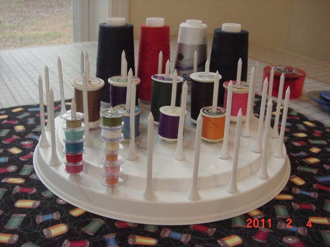 Thread Spool Bobbin Holder Organizer Sewing Room Accessory Etsy
