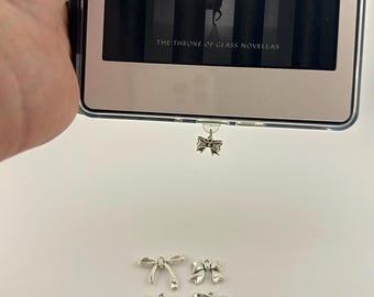 Trendy Bow Silver Kindle Charms