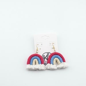 Fourth of July Rainbow Dangler Earrings