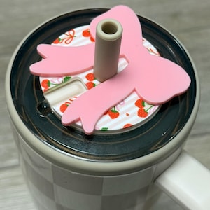 Cute Trendy Pink Cherry Patterned Brumate Era Straw Water Tumblr Tag