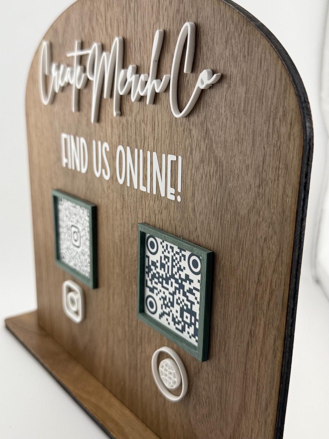 Picture Qr Code Sign Custom QR Code Sign: Instagram & Website, Small Business Display - Etsy