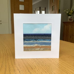 Textile Art Seascape Card: Appliqué & Free Motion Embroidery