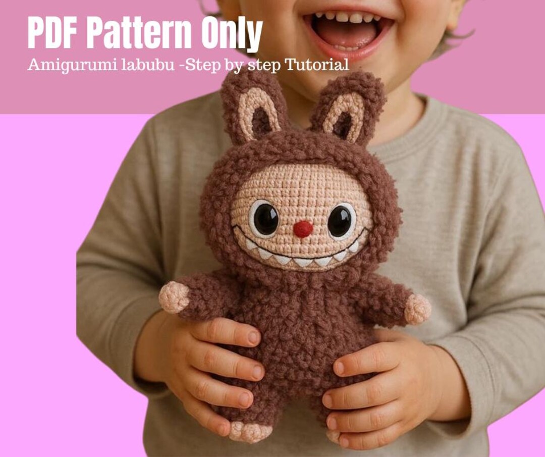 Labubu Tutorial Labubu Crochet Pattern PDF – Bunny Amigurumi | Video Tutorial - Etsy Canada