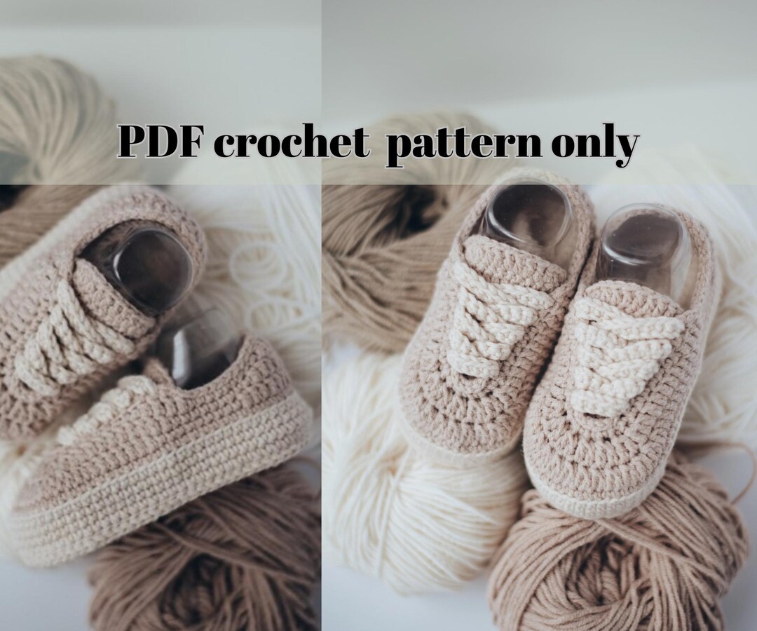 Crochet Baby Sneakers Pattern PDF: Easy Booties Tutorial (6-9 Months - Etsy