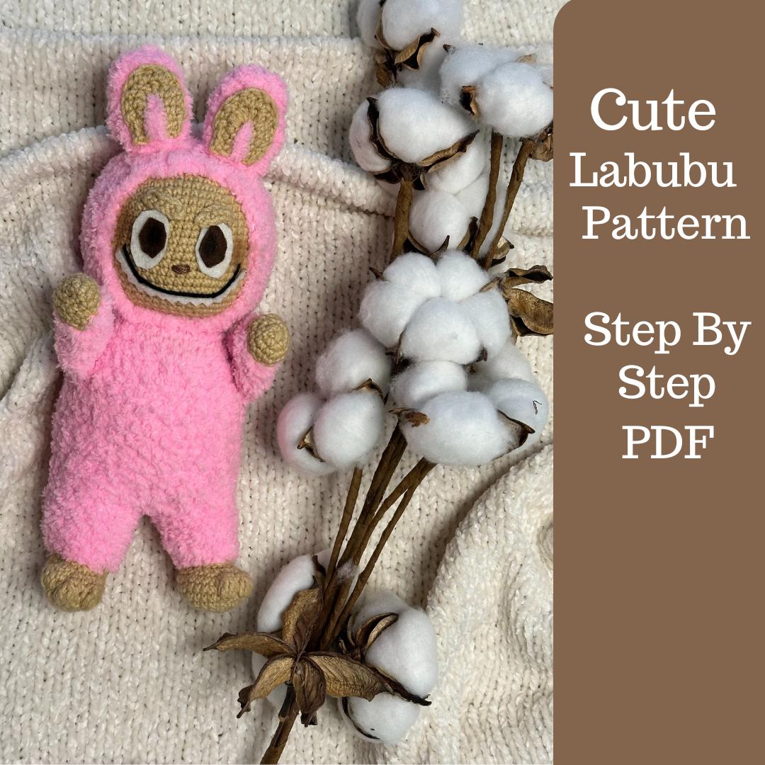 Labubu Crochet Pattern: Amigurumi Bunny Toy, Video Tutorial (PDF Download)