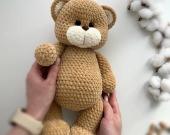 Crochet Tedy Bear Pattern -step by step Amigurumi Teddy Bear PDF - Easy Plush Toy Tutorial,crochet tutorial English,instant download pattern
