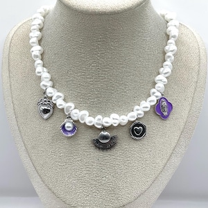 Personalized charm necklace in stainless steel, create your own personalized necklace, ideal for giving as a birthday gift for women