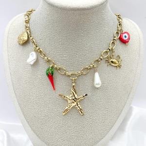 Personalized stainless steel charm necklace, create your own custom necklace, ideal for giving as a birthday gift