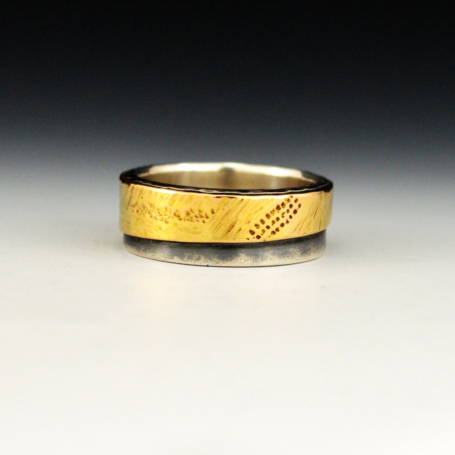 Balance Series Concerto. Textured 14K Gold and Sterling - Etsy
