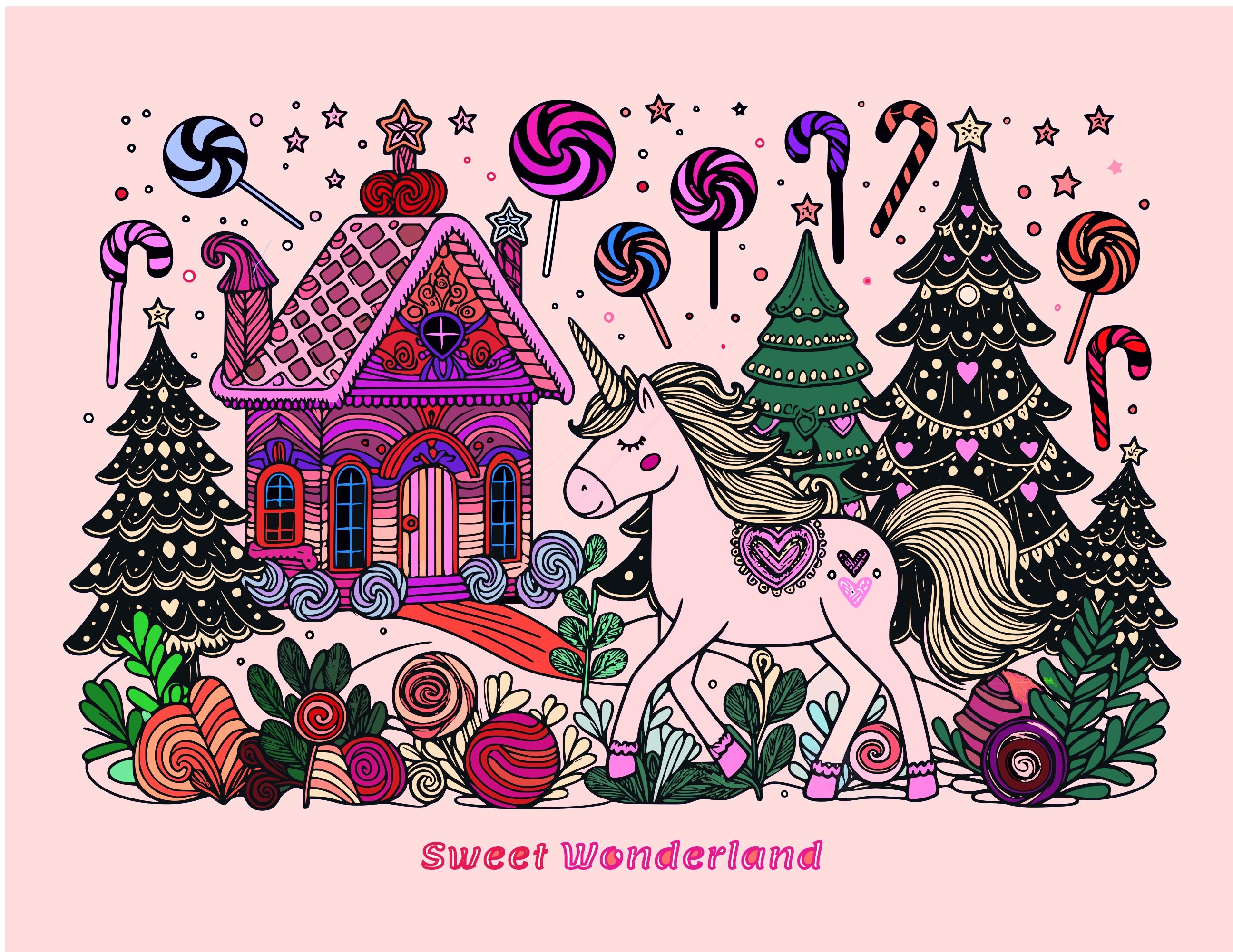 Unicorn Colouring Pages Pdf - 5 Easy to Medium-digital Download Unicorn ...