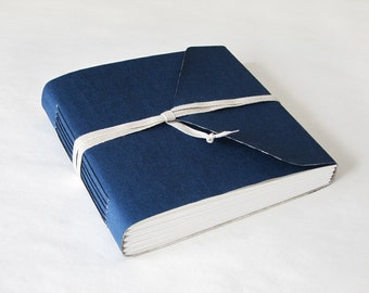 SALE - Travel Journal - Blue Soft Cover - Sketch Book - Mount Photos and Ephemera