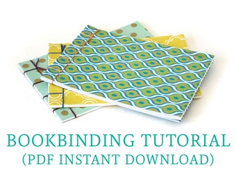 Japanese Stab Bookbinding Tutorial, Easy Beginners Craft, Indoor Craft Activity for Adults and Children, PDF Instant Download