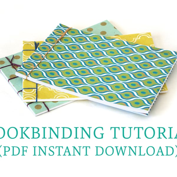 Japanese Stab Bookbinding Tutorial, Easy Beginners Craft, Indoor Craft Activity for Adults and Children, PDF Instant Download