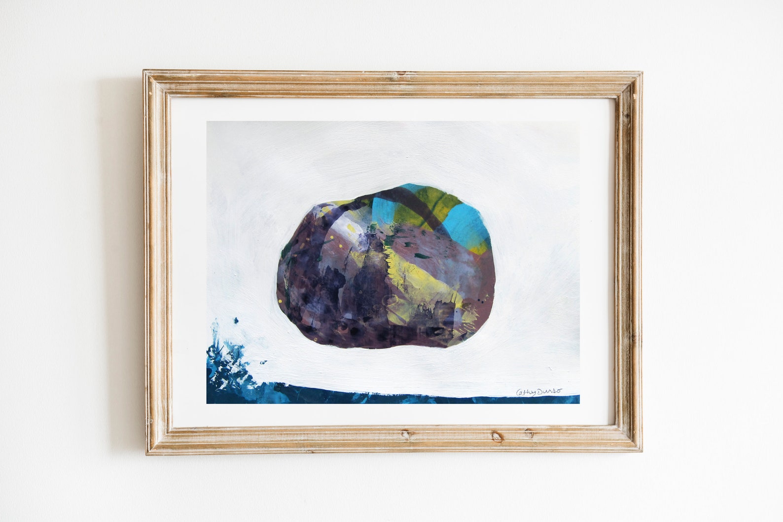 Nature Inspired Abstract Art, Mixed Media Painting on Paper Etsy