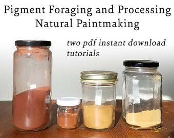 Natural Paintmaking and Pigment Foraging Tutorials, Collect Rocks, Make Paint, DIY Craft, Forage, Set of Two PDF Instant Download Tutorials