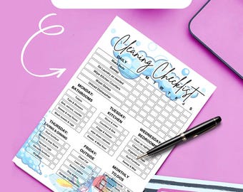 Weekly Cleaning Schedule & Checklist