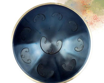 RAV Vast B Celtic minor 432 Hz Indigo Steel Tongue Drum Handpan