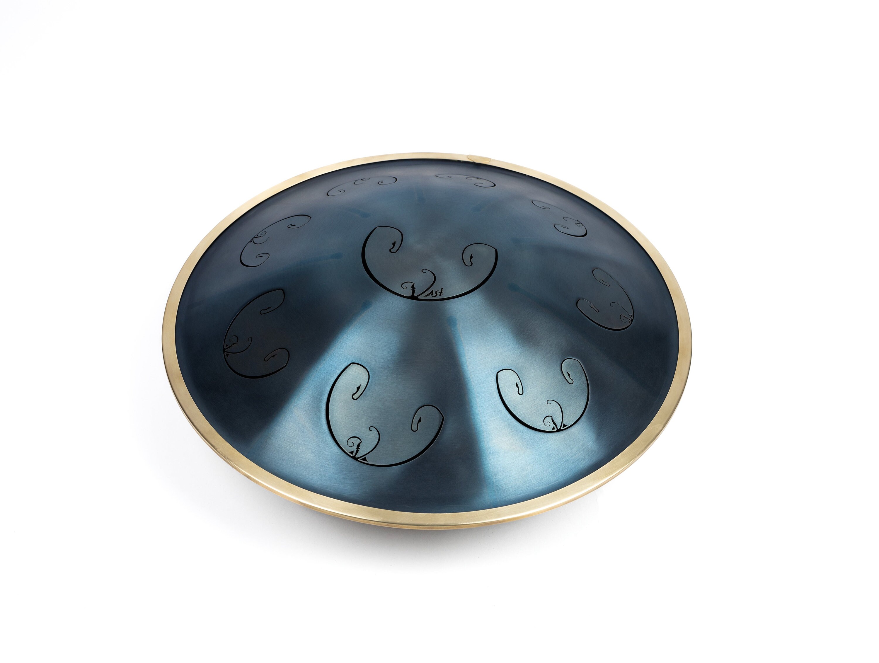RAV Vast B Golden Arcadia Indigo Steel Tongue Drum Handpan RAV Vast B Golden Arcadia Indigo Steel Tongue Drum Handpan