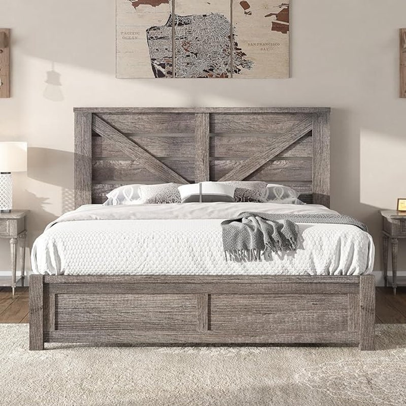 Rustic King Bed Frame - Etsy