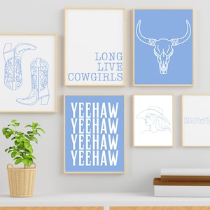 Minimal Cowboy Boots Print - Western Decor - Matte Vertical Posters for Home or Office