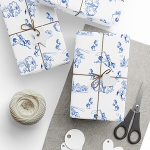 Carta da regalo Western Blue Cowboy - Carta da regalo a tema rustico per compleanni, festività e occasioni speciali - Decorazione Western unica