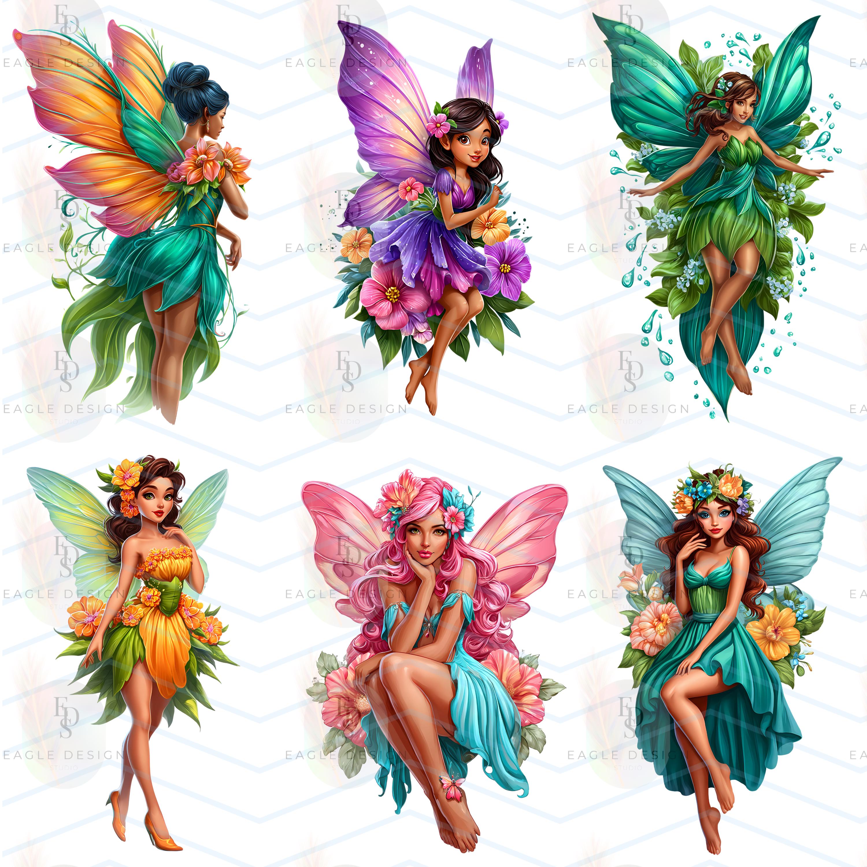 Watercolor Fairy Clipart Bundle: 30 Fantasy Pngs (digital Download - Etsy