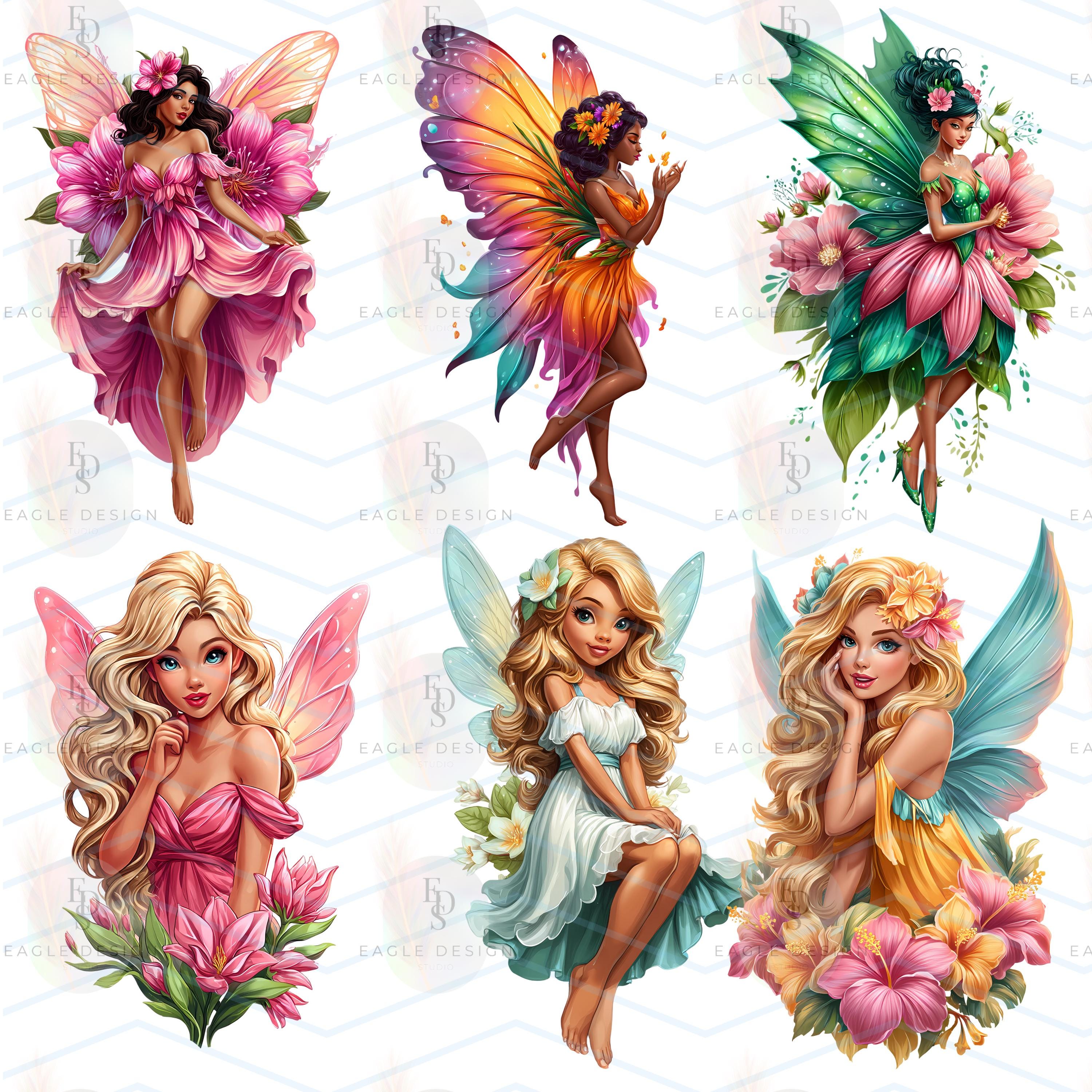 Watercolor Fairy Clipart Bundle: 30 Fantasy Pngs (digital Download - Etsy