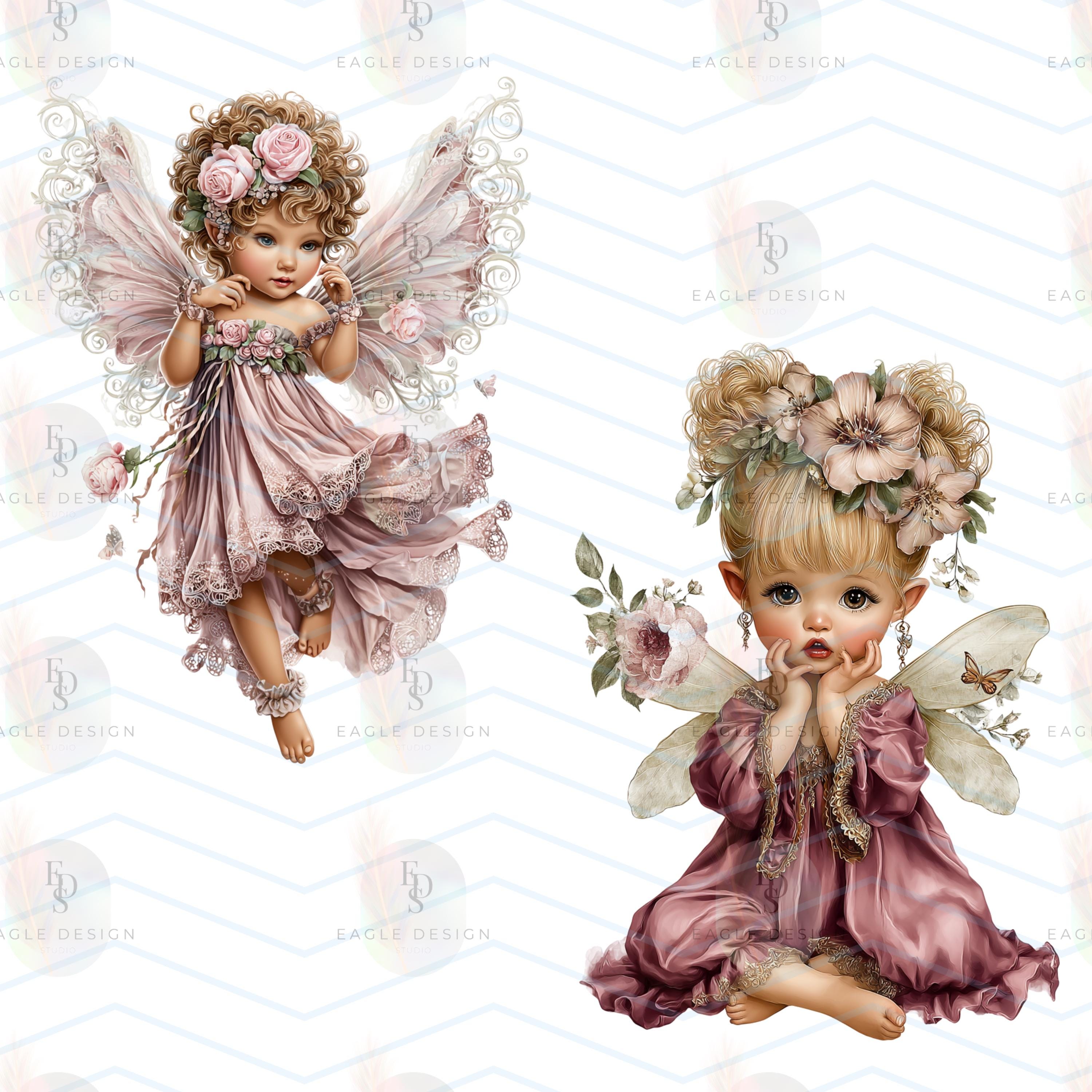 26 PNG Baby Girl Fairy Clipart Bundle PNG | Cute Angel Fairy Kids ...