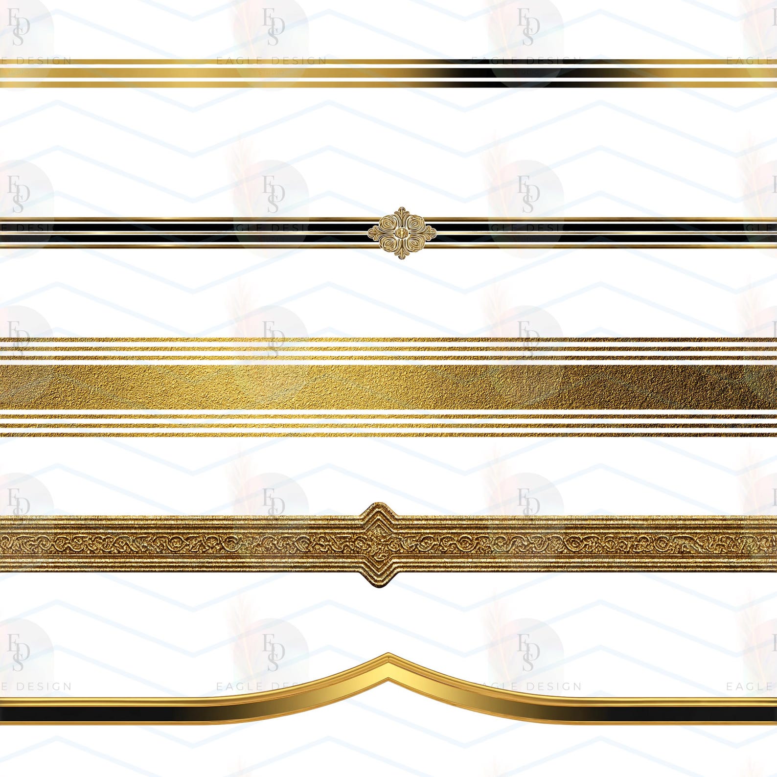 20 Gold Border Clipart PNG | Minimalist Dividers | Elegant Gold Line ...