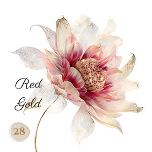 28 PNG RED White and Gold Abstract FLOWERS clip arts | Red Flower | White Flowers | Gold Flowers | Red Lace Fairy Flowers png | Flowers