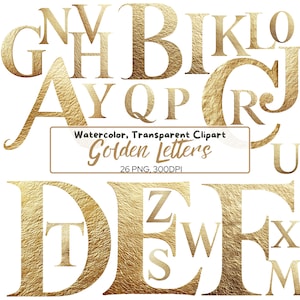 26 PNG, GOLD Alphabet Buchstaben Bundle Karte, Clipart, englisches Alphabet Blumen Buchstaben Clipart, digitaler Download, Goldene Hochzeitsbuchstaben