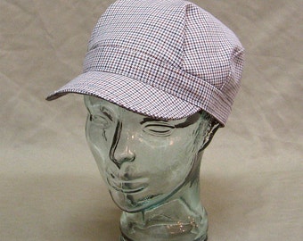 Polyester Checked Scout Hat, adjustable, size S - M/L