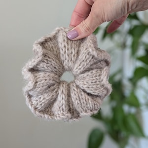 Fuzzy Knit Scrunchies | Cute Scrunchie | Stocking Stuffer | Large Hair Scrunchie | Gift For Girl | Gift for Teen
