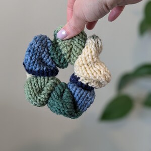 Striped Knit Scrunchie | Oversized Scrunchie | Gift for Her | Stocking Stuffer | Large Hair Scrunchie | Gift For girl | Gift for Teen