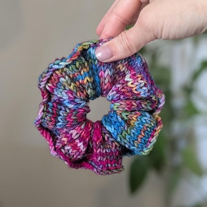 Luxury Rainbow Knit Scrunchies | Cute Scrunchie | Stocking Stuffer | Large Hair Scrunchie | Gift For Girl | Gift for Teen