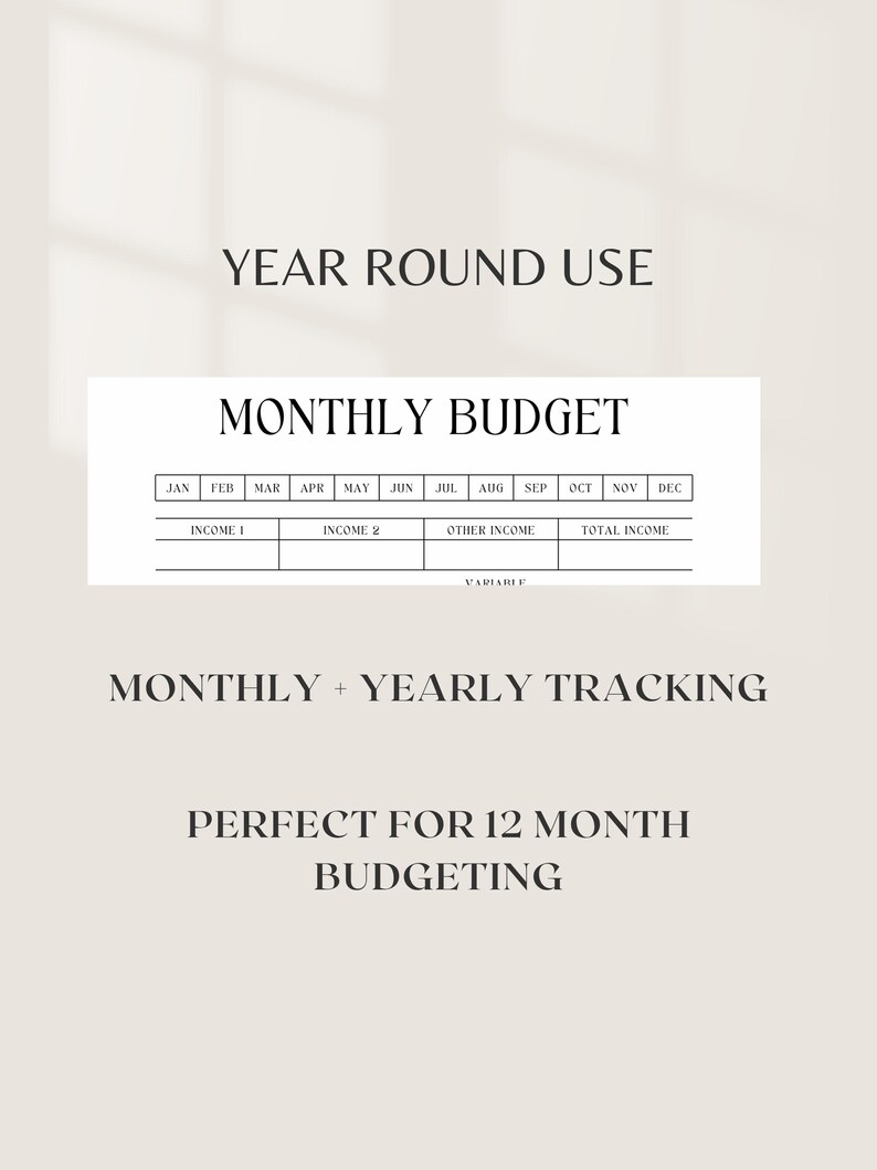 Monthly Budget Planner PDF | Minimalist Income & Expense Tracker ...
